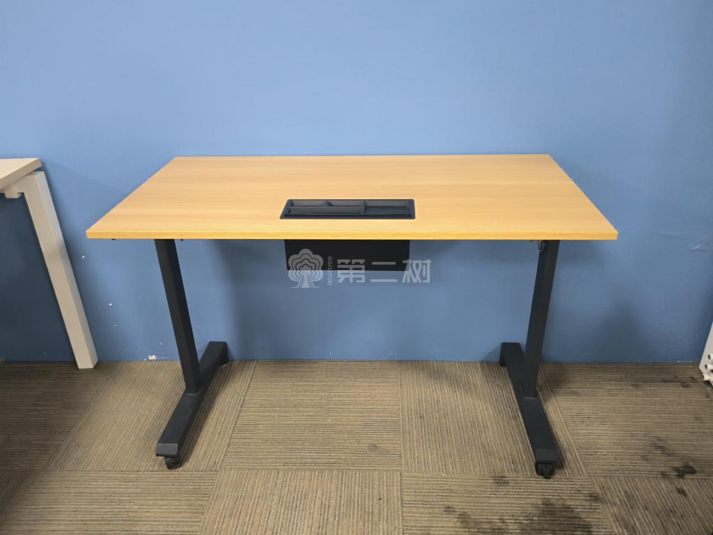 9成新楓木色二手獨立桌可移動辦公桌電腦桌會議桌子