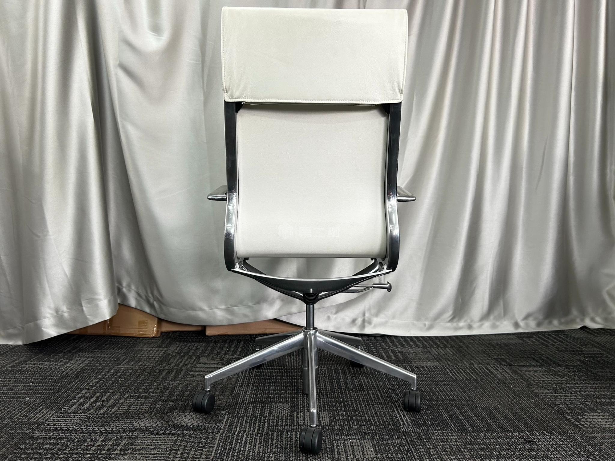 進口品牌白色二手辦公椅電腦椅老板椅轉椅皮質椅子