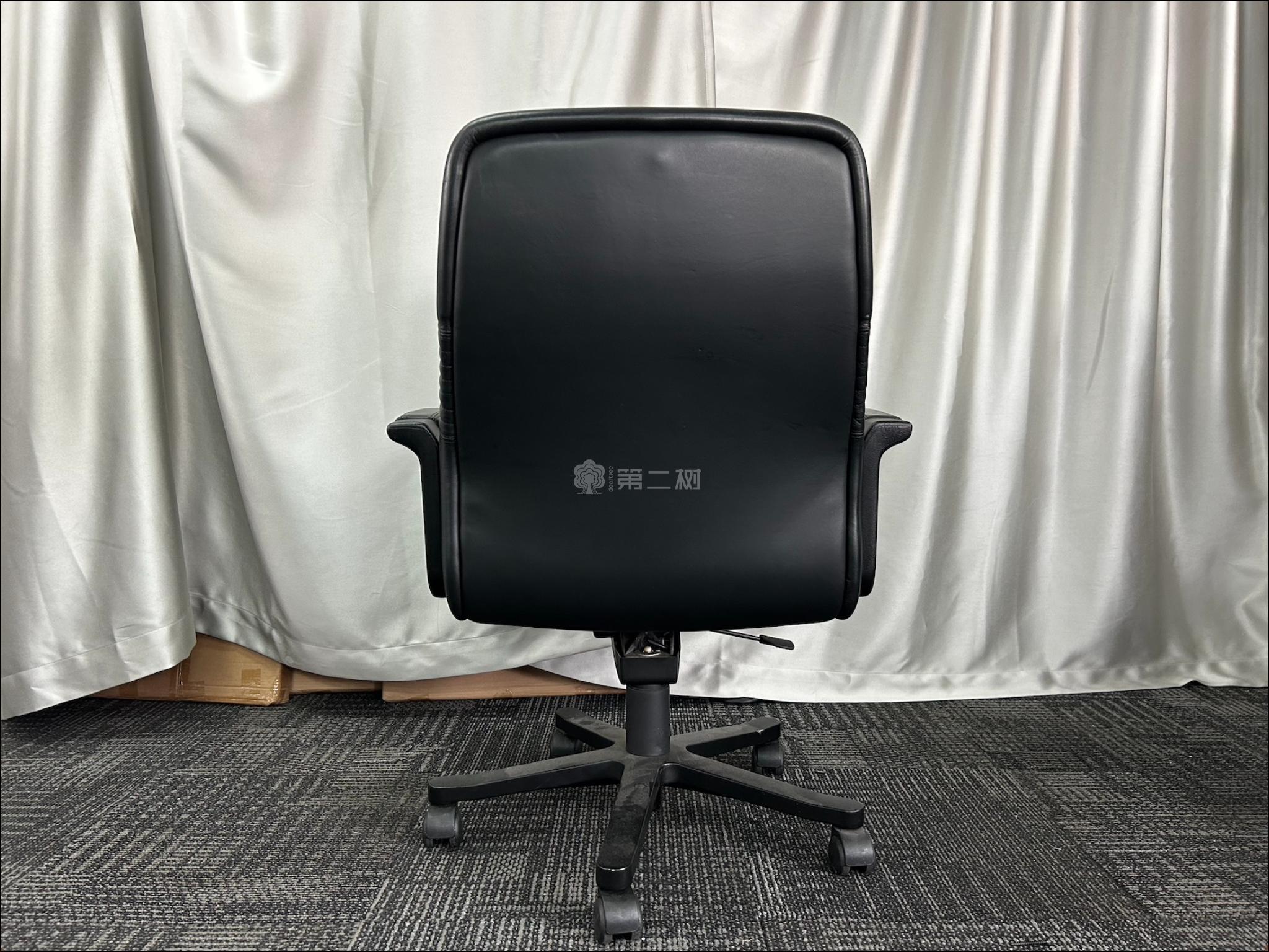 黑色二手老板椅辦公椅電腦椅職員椅子皮質轉椅
