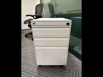 （125919）Lamex/美時二手鋼製小推櫃文件櫃白