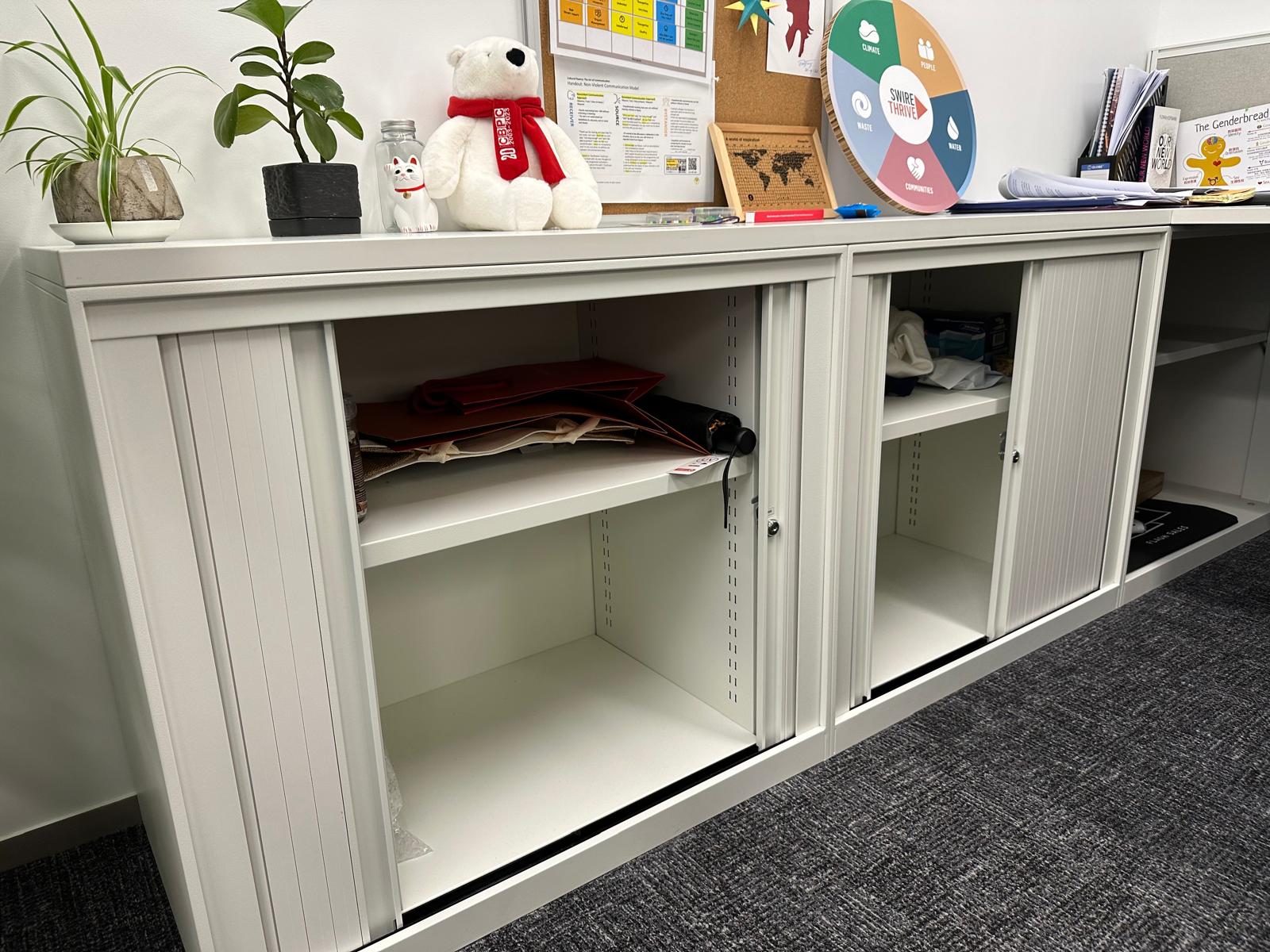 钢制二手文件柜办公柜矮柜双开门储物柜子